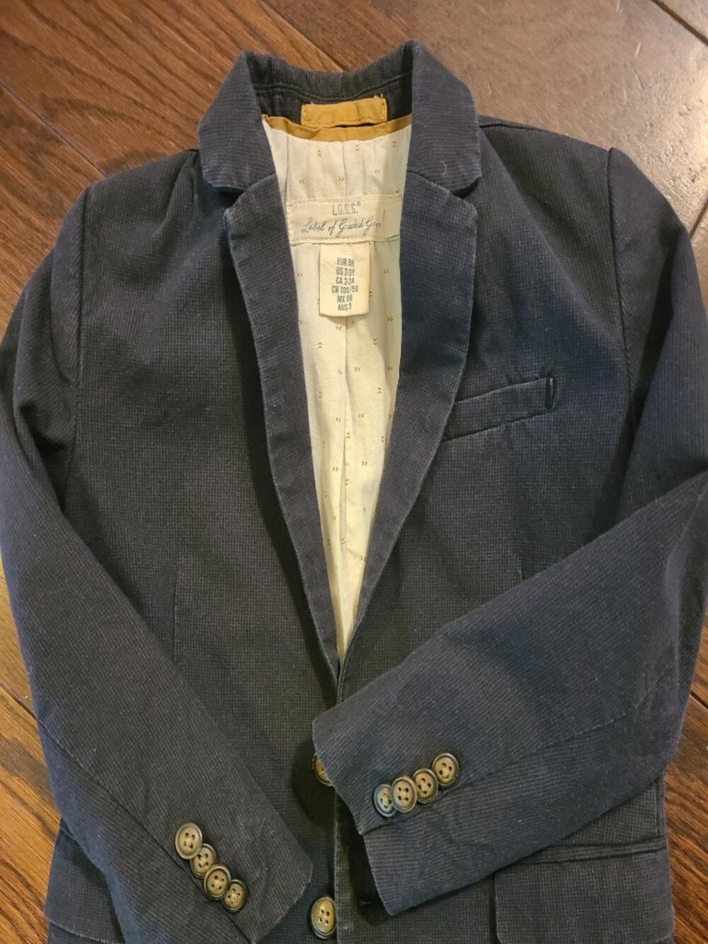 H&M L.O.G.G. Boys Cotton Blazer Jacket 2-3Y EUR 98